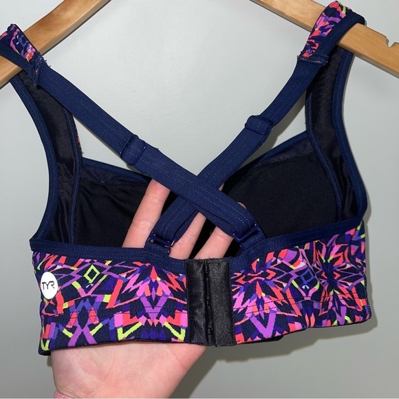 TYR Purple and Pink Patterned Bikini Top - Picture 8 of 12